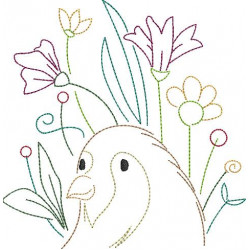 Stickdatei - Frühlingsfreunde Vogel